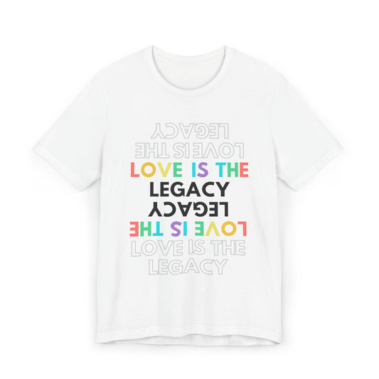 Colorful "Love Is The Legacy" Oversized Tee, Unisex Boxy T-Shirt for Casual Wear